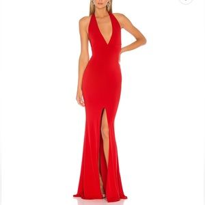 Nookie Red Illegal Halter Gown